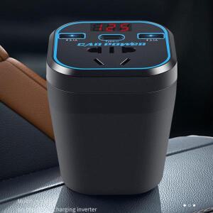 차량 장착 인버터 범용 호환 12V 24V-220V 자동차 차량용 호환 소켓 부품 충전기 전원 다기능 Conv P4Q0