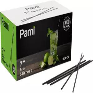PAMI 1000 일회용 플라스틱 칵테일 빨대 교반봉 뜨거운 음료와 차가운 음료용 커피 교반기 바와 가정에