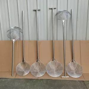 스테인레스 대형 튀김뜰채 고로케 튀김건지기 메쉬