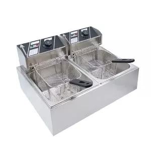 탁상형 전기 튀김기 프라이어 영업용 2구 핫도그 치킨