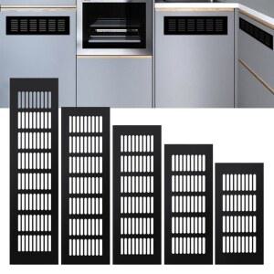 덕트 알루미늄 합금 천공 시트 통풍구 캐비닛 옷장 환기 그릴 통풍구 커버 60mm 와이드