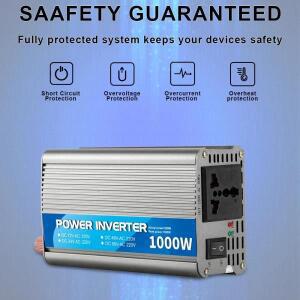 1000W DC 12V AC 220V로 변환하는 휴대용 호환 차량용 호환 파워 인버터 충전기 어댑터 장치 스위치 자동차