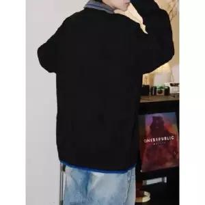 니트 남성 가을 겨울 캐주얼 투피스 터틀넥 스웨터 카디건 커플 포근 데일리 칼라넥 가짜 트렌드 다올4