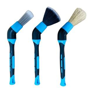 자동차 디테일링 브러시, 슈퍼 소프트 자동차 인테리어 디테일 엘보 브러시, 천연 멧돼지 털, 타이어 휠 워