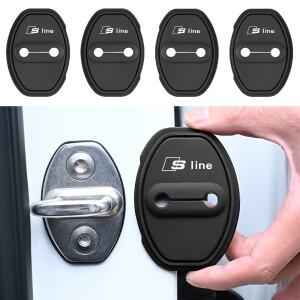 아우디 SLINE A4 B8 B6 B9 B7 A3 8P 8V 8L A6 C7 C6 C5 Q5 A5 Q7 A1 Q3 A7 용 실리콘 자동차 도어락 커버