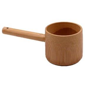 대나무 바가지 긴손잡이 목욕탕 주걱 나무 국자 단일 우물