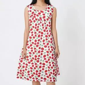 여성 냉감 패턴 슬리브리스 인견 드레스 잠옷 (38400055A)