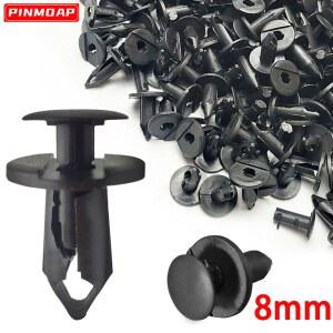 전선정리클립 8mm 구멍에 적합한 자동차 패스너 클립 나일론 플라스틱 리벳 나사 범퍼 머드 가드 블랙 버클 부품