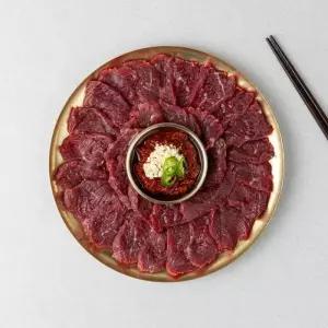 당일도축 국내산 한우 뭉티기 육사시미 우둔살 냉장 뭉티기 120g x 2팩