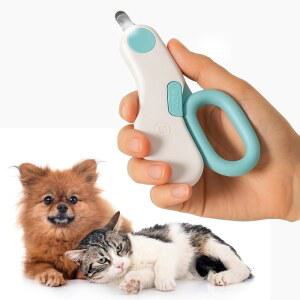 GadgetPawsUSA - 고양이와 작은 개를 위한 안전 가드가 장착된 LED 애완동물 손톱깎이 손톱 혈통을 조명이 클로 트리머 고양이 토끼 새 페럿 기니 피그 햄스터를 면도날