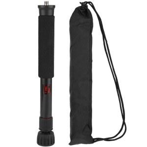 미니 카메라 모노포드 48인치, 휴대용 조절 가능한 높이 셀카봉 거치대 DSLR 미러리스 카메라, 플래시, 휴대폰(P-256A) 지원봉