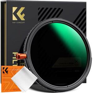 K&F 컨셉 82mm 블랙 디퓨전 미스트 효과 1/4 및 가변 ND2-32(1-5 스톱) 원형 편광 필터 CPL-in 1 HD 렌즈 필터, 28개의 멀티 코팅 카메라 렌즈(나노-X 시리즈)