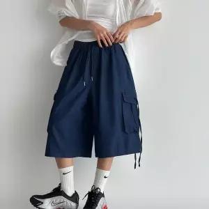 여자 SS 넓은 버뮤다 스트랩 건빵 청반바지 (38628171A)