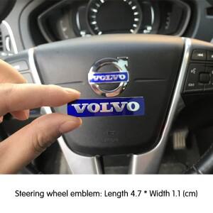 자동차 전면 그릴 스티어링 휠 로고 스티커 장식 액세서리, 볼보 Rdesign 폴스타 AWD V50 S60 XC60 S40 XC4