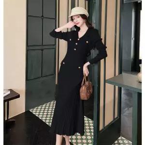 원피스 니트 스커트 여성패션 프렌치 가을겨울 긴팔 슬림핏 DL4