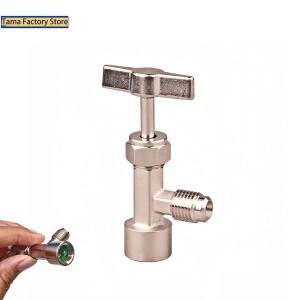 자동 밀봉 병따개 어댑터 탭, R134A 어댑터 포함, 1/4 SAE 냉매 캔 병따개, 황동 냉매