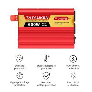 전원 인버터 브라질 소켓 600W/1500W/2000W/2500W DC 12V/24V AC 110V/220V 휴대용 자동차 충전기 변환기