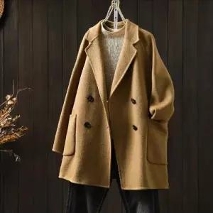 여친 면 울 가을 추천 정장 자켓 짧은 털 양면 캐시미어 코트 넥 SPO마켓3