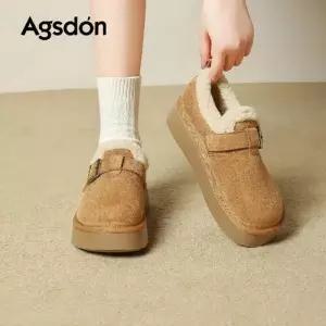 여성용 겨울 러블리 신발 미들부츠 아우구스탕가 털부츠 통굽 임산부 한발에 솜 다올4