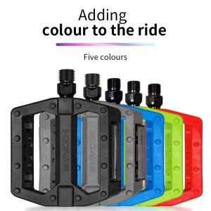 KORE 미끄럼 방지 초경량 나일론 자전거 페달, 방수 발받침 도로 BMX MTB 플랫 플랫폼, 부품 액세서리 K916