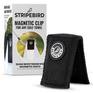 아무 타월용 스트라이프버드 마그네틱 클립(블랙) - 골프 최고 강도 자석 탈착식 남성용 타월