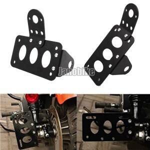 할리 액슬 사이드 마운트 스쿠터 모페드 라이센스 홀더 플레이트 바이크 오토바이 번호판 후면 미등 브래킷