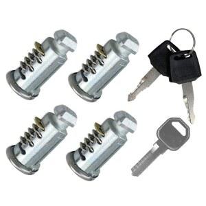 4팩 자전거 실린더와 키 호환되는 카고, 시스템 랙, 랙 타워, 코어, 툴레 원키 스키 실린더, 잠금 루프 랙용