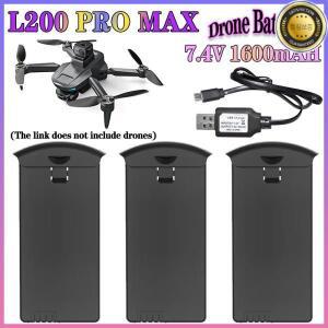 L200 PRO MAX 드론 배터리 7.4V 1600mAH 기존 리튬 충전기 세트 RC 쿼드콥터 예비 부품