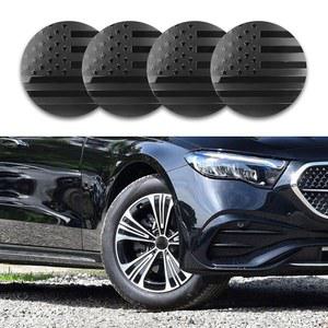 미국 국기 디자인이 적용된 RGOAANC 4PCS 휠 센터 캡 스티커, 림용 캡, 56mm/2.2인치 허브 캡과 호환되는 자동차 외장 액세서리 방수