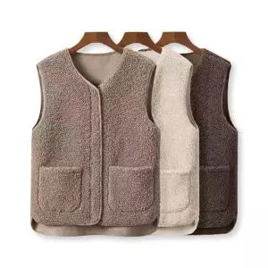 (헨리제이에스)여성 양털조끼 뽀글이 양털플리스조끼 cyP8+4SRk