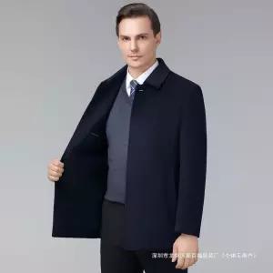 남자하프코트 하프 코트 양면 캐시미어 캐주얼 노파마 클래식 비즈니스 울 재킷 ible1