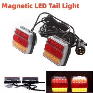 마그네틱 LED 트럭 리어 테일 라이트 번호판 경고 브레이크 램프, 신호 트레일러, 캐러밴, 캠핑카, ATV 보