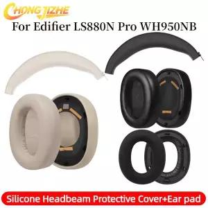 CHONGJIZHE 교체 용 가죽 이어 패드/Edifier LS880N Pro WH950NB 헤드폰 용 실리콘 지퍼 헤드 빔 보호 커버