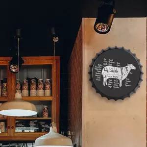 카우 레트로 철제 병뚜껑 액자 벽장식 빈티지 인테리어 소품