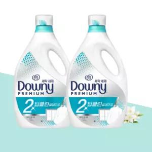 다우니 프리미엄 세탁세제 액체형 실내건조 2X 딥클린 본품 2.7L 2개