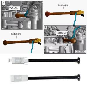 Audi A4l 듀얼 클러치 0CK 기어박스 B9 연결 지점 제거 도구 T40305