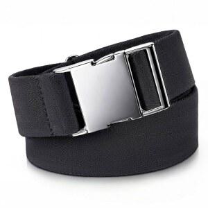 SANSTHS 남성 탄성 벨트 안전벨트 버클이 있는 남녀공용 어드벤처 스트레치 웹 얇은 패브릭 1.5인치 집게