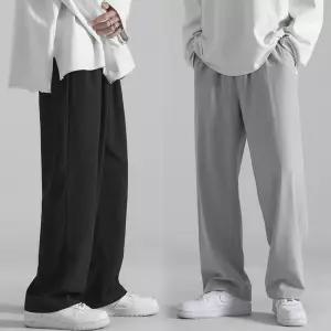 여름 바지 플리츠 팬츠 남자 와이드 슬랙스 밴딩 mbT8+2hQw