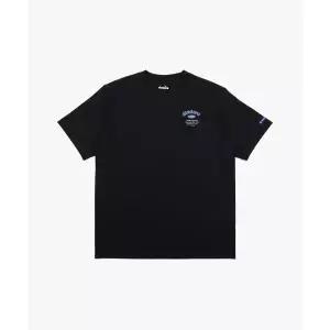 매장정품 diadora 디아도라 Diadora 아치 심볼 반팔 티셔츠 BLACK D4221LRS90BLK 1243435