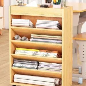 이동식 책장 미니 북카트 서가 컬러 우드 보조책장