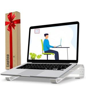 책상용 KYQEE 노트북 스탠드 인체공학적 알루미늄 라이저 맥북 에어 프로 Dell XPS 등과 호환 통풍형 재택근무 시 11~17.3인치 이상 사용가능