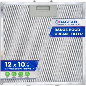 베이건 레인지 후드 필터 교체 12인치 x 10.5인치 W10169961A 월풀 스토브 통풍 필터와 호환 - 주방