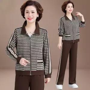 포뇨 여성용 춘추 투피스 상의 세트 코트 트레이닝 젊은 OPH3