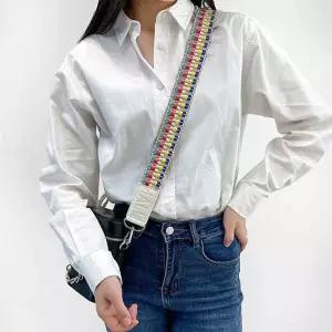 가죽 스트랩 탈부착 크로스백 숄더백 길이조절 배색 가방끈 가방스트랩