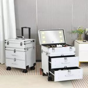 LED 메이크업 캐리어 박스 뷰티 트레이 출장가방 운반