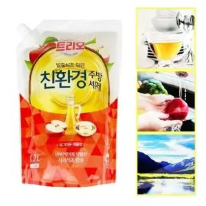 발효식초 주방세제 사과향 1.2L 설거지 과일세척 주방세정제 다목적세정제