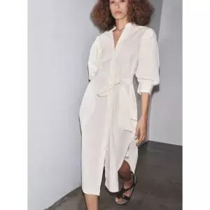  가을신상 여자 셔츠원피스 허리벨트 퍼프소매원피스8193325 5Y82863