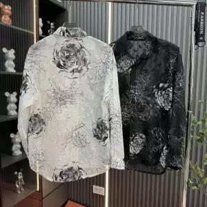 남성 여름셔츠 긴팔 린넨 캐주얼 시스루남방 꽃무늬 남자