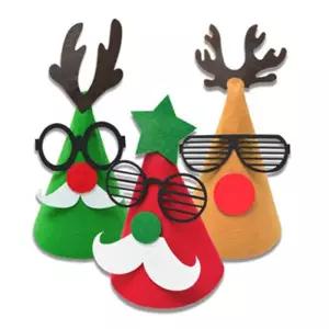 해피파티 크리스마스 안경 고깔모자 (랜덤1개)