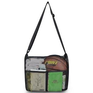 마일드비어 짐 토트백, 메시백 크로스바디 사첼 12x6x12 비치볼 게임 트레이닝 캠핑 등산복 보관